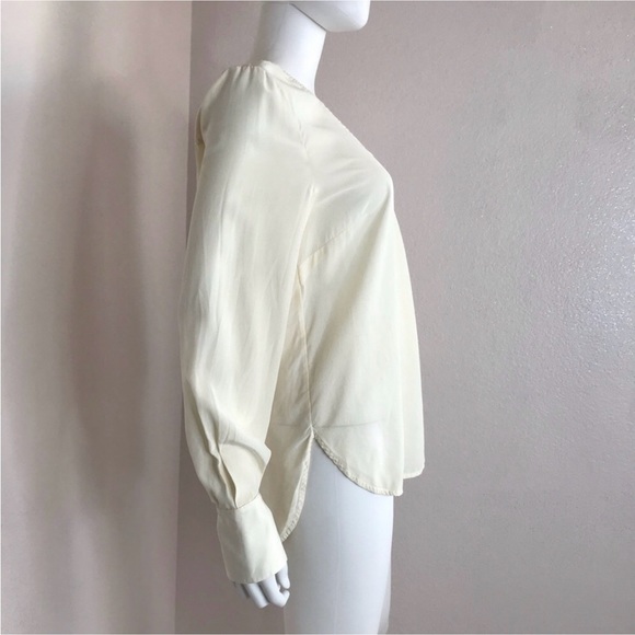 Thakoon 8 ivory silk long sleeve blouse off white silk - Picture 9 of 14